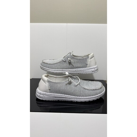 Hey Dude Wendy Sox Women's Casual Shoes, Stone White, Women's Size 7 - Picture 2 of 7